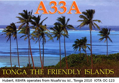 Niuafo'ou island, Tonga  IOTA OC-123
