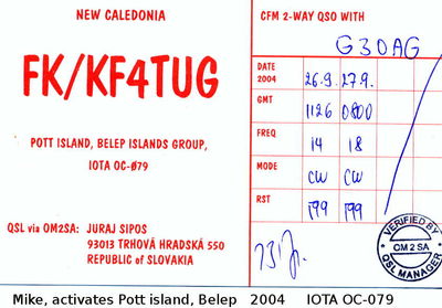 Pott island, Belep group IOTA OC-079
