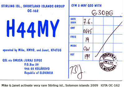 Stirling isl., Solomon islands   IOTA OC-162
