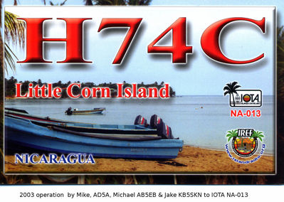 Little Corn island IOTA NA-013
