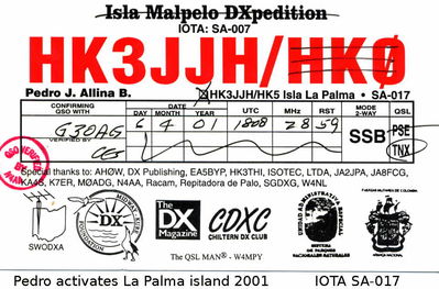 La Palma island      IOTA SA-017
