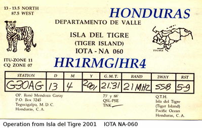 Isla del Tigre (Tiger island)   IOTA NA-060
