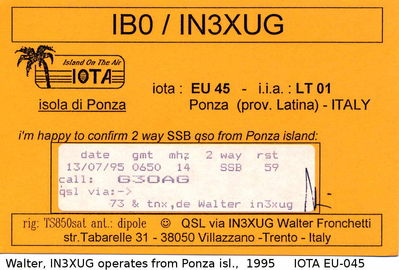 Ponza island IOTA EU-045
