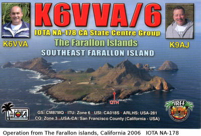 Farallon islands  IOTA NA-178
