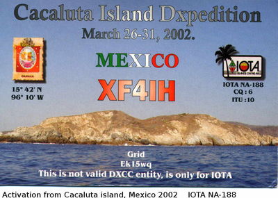 Cacaluta island, Mexico   IOTA NA-188
