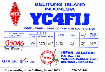 Belitung island   IOTA OC-144
