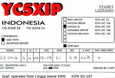 Lingga isl., Indonesia  IOTA OC-107
