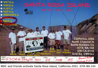 Santa Rosa island, California  IOTA NA-144
