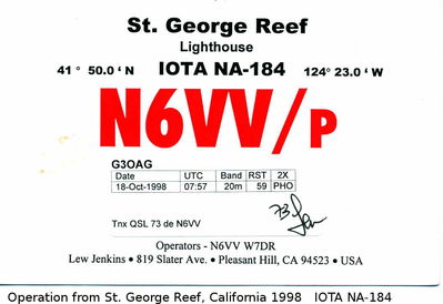 St. George Reef, California  IOTA NA-184
