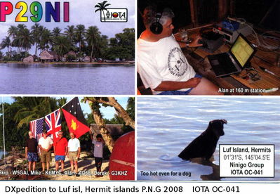 Luf island, Hermit group   IOTA OC-041
