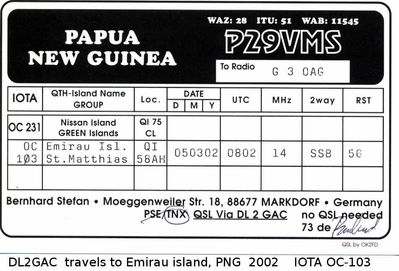 Emirau island  IOTA OC-103
